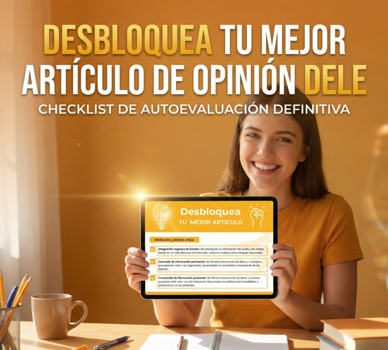 checklist corrección artículo de opinión DELE B2, DELE C1 y DELE C2